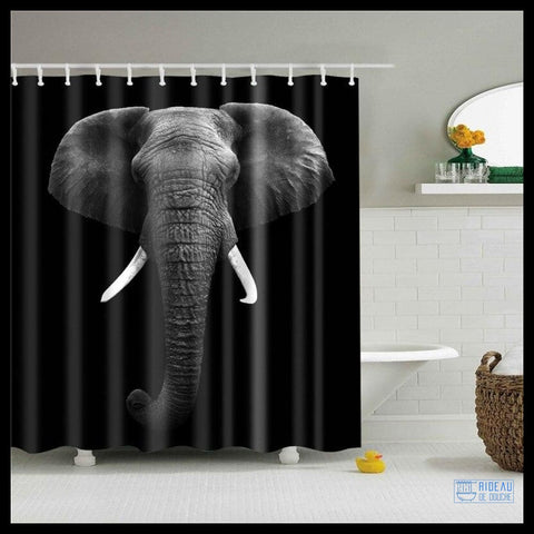 Rideau de Douche Elephant Portrait